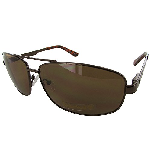 Timberland Mens Rectangle Brown Metal Sunglass TB7119 48E
