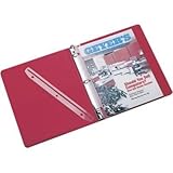 Rubbermaid T02802 3-Hole Punched Plastic Edge Strip Magazine Holders for Ring Binders 12/Pack