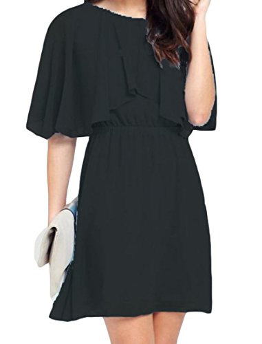 xqs chiffon เดรสแขนสั้น length
