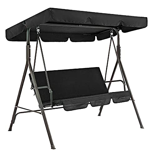 TEET Hollywoodschaukel-Überdachung, 3-Sitzer, wasserdicht, Ersatz-Sitzschutz für Garten/Outdoor/Bank/Terrasse (Größe… – Bild 3