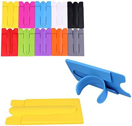 Universal Silicone Stick, XHERO Adhesive Credit Card Holder Phone Silicone Stands, Fits Apple Iphone 6, 6 Plus, 5S, 5, 4,Sony Xperia Z3, Samsung Galaxy S5, S4, S3, Note 3, 2, 1, Ipod Touch(10 PACK)