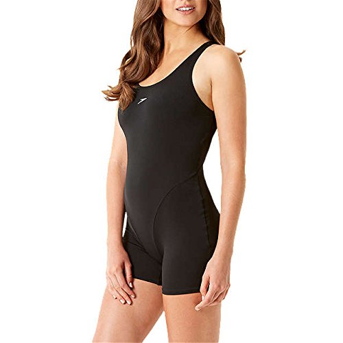 speedo female myrtle racerback legsuit-black
