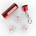 EarPeace Concert Ear Plugs - Reusable High Fidelity Earplugs - Hearing Protection for Music Festivals, DJs, Musicians, Motorcycles, Raves, Work & Airplane Noise Reduction (Red Case - Standard Plugs)