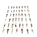 Docooler 50pcs G Scale 1:30 Mix Painted Model People Train Park Street Passenger Figures