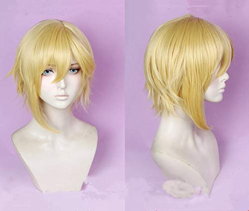 Anime Ensemble Stars Nito Nazuna Short Golden Synthetic Cosplay Costume Wig + Wig Cap