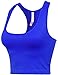 BEKDO Womens Basic Seamless Cropped Racerback Sports Tank Top-ONE Size-Royal_Blue