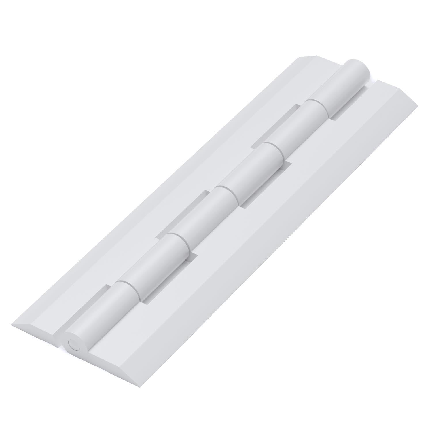 3 x Acrylic Hinge 150mm White, Continuous Acrylic Piano Hinges,