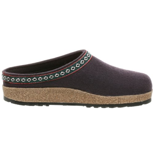 Haflinger GZ Classic Grizzly Clog, Eggplant, 4 M US