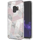 for Samsung Galaxy S9 Case, ZADORN Grey Pink Marble for Women Girls,Anti-Scratch Slim-Fit Matte TPU with Clear Bumper Protective Phone Case for Samsung Galaxy S9 [2018]