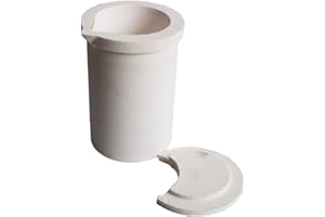 OTOOLWORLD OTOOLWORLD 1kg/2kg/3kg Ceramic Melting Crucible Cup with cover Casting Refining Gold Silver Copper Platium (3kg)