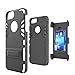 iPhone 7 Plus Case, 2-Pack Screen Protector & Belt Clip & Kickstand & Card Holder TORUBIA Combo Heavy Duty Dual Layer Shockproof Full Body Extreme Protective Cover Holster for iPhone 7 Plus - Black