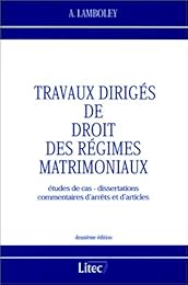 Travaux dirigés de droit des régimes matrimoniaux