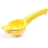 KUFUNG Metal Lemon Squeezer, Citrus Juicer, Manual Press for Extracting the Most Juice Possible (Yellow, M)