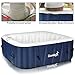 Goplus 4-6 Person Portable Outdoor Spa, Inflatable Hot Tub, Jets Bubble Massage Relaxing Massage Pool with Digital Control Panel, Removable Filter, Heating Function (6-Person)