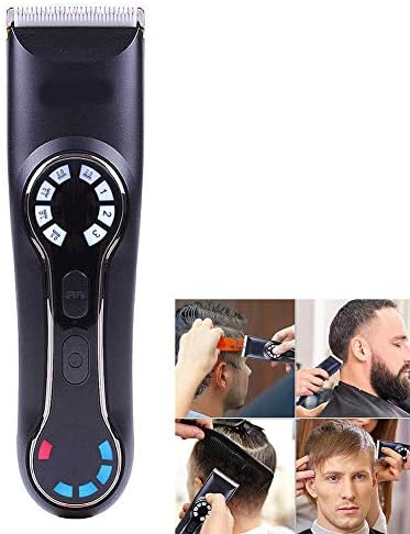 Hair ClippersProfessional LCD Digital Hair Trimmer Rechargeable Electric Hair Clipper Men's Cordless Haircut Adjustable Ceramic Blade
