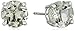 Sterling Silver Round Green Amethyst Earrings