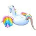 CAPTAIN FLOATY Giant Rainbow Pegasus Unicorn Pool Float, Swim Raft Floatie Lounger for Kids and Adults (Luxury Model)