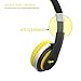 Elecder i41 Headphones for Kids, Children, Girls, Boys, Teens, Adults, Foldable Adjustable On Ear Headsets with 3.5mm Jack for iPad Cellphones Computer MP3/4 Kindle Airplane School (Black/Yellow)thumb 3