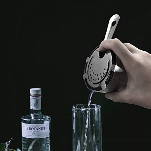 Cocktailsieb, Cocktailsieb, Hawthorne-Sieb, professionelles Barsieb aus Edelstahl, Barsieb für professionelle Barkeeper… – Bild 3