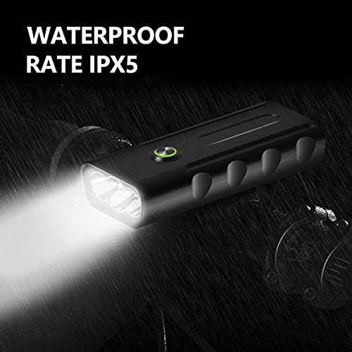 LED Bike Light Set USB Rechargeable, IPX5 Waterproof bicycle wheel lights Front Light and Rear Light, Mountain Road Cycling Headlight-Taillight Combinations 1500 Lumens Super Bright with 3 Light Modes