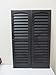 Shed Windows and More Louvered Shed Shutter or Playhouse Shutter Black 9
