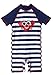 Wippette Boys Stripe 1PC, Crab Navy, 18 Months
