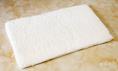 Soft Microfiber Non-slip Antibacterial Rubber Luxury Bath Mat Rug 20"X32"White - Thumbnail 7