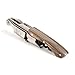 Pocket Prestige Waiters Corkscrew By Coutale Sommelier - Naturalwood - French Patented Spring-Loaded Double Lever Wine Bottle Opener for Bartenders and Gifts - Sharp Micro-Serrated Knife