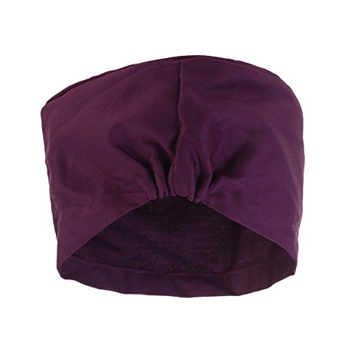 Unisex Surgical Scrub Cap Round Cotton Doctor Nurse Cap Surgery Hat (Purple)