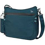 Travelon Anti-Theft Active Medium Crossbody, Teal, 12.25 x 11.25 x 3.75