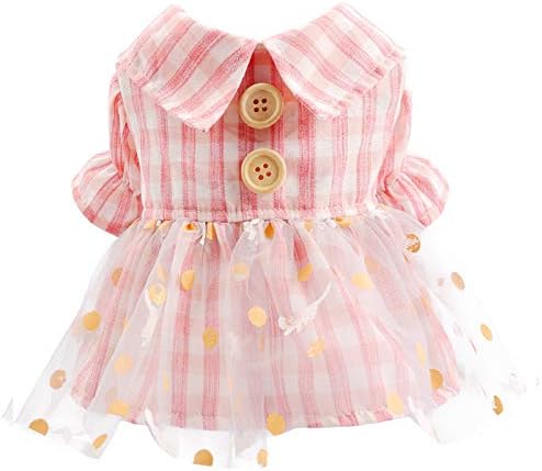 春夏秋 犬服 ペット 洋服 ドレス 超特価 ワンピース 可愛い ペット用プリンセススカート お姫様 ペット用服 通気性 着脱簡単 L 犬用 猫服 散歩 お出かけ 小中型犬 室内 ピンク 記念撮影