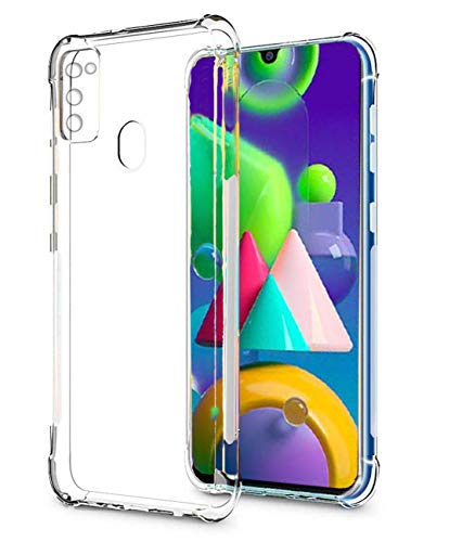 Valueactive® for Samsung Galaxy M21 / M30s Case Cover Slim Crystal Clear Soft TPU Back Cover Anti-Dust Plugs Protection