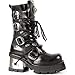 NEWROCK 373-S3 Ladies Black BIKER Leather Heel Boots 373 - S3 GOTH PUNK EMO ROCK 6