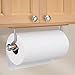 iDesign Formbu Stainless Steel Wall Mounted Paper Towel Holder Paper Towel Dispenser for Kitchen, Bathroom, Laundry Room, Office, Bamboo