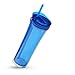 Double Wall Sleek and Tall Acrylic Tumbler - Double Wall, 20oz. Capacity - Clear