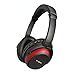 WIZO Active Noise Cancelling Bluetooth Headphones, HiFi Sound, Over-Ear, Wireless Headphones With Microphone-feature, and Lightweight Headset Design, Red&Black