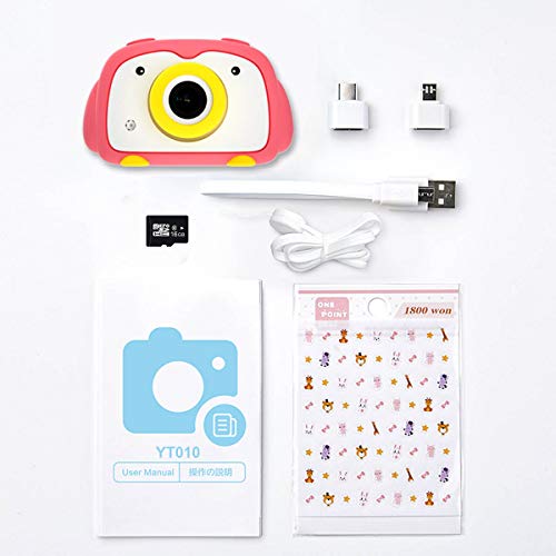 Kids Camera PANNOVO WiFi Digital Cam for Girls Rechargeable Video Recorder Cartoon Shockproof Silicone Case with 16GB SD Card 24MP HD 720P 2 Inch Screen for 3-12 Year Old Boys Toddler - Pink - Thumbnail 6