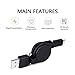 Retractable Micro Cable,Sicodo 3-Pack High Speed 2.5FT USB 2.0 A Male to Micro B Data Sync & Charger Cable Compatible with Android, Samsung Galaxy S7 Edge,S6 Edge,HTC,LG,Sony,PS4,Nokia and More