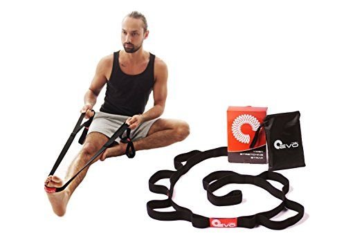 Yoga EVO elastische Stretching Strap 8 Fuß durch Yoga EVO + Tragetasche (Black)