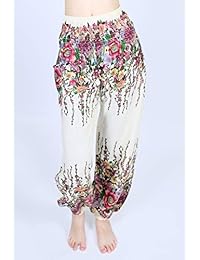Rosa de algodón, Buda Pantalones para dama, Genie Pantalones, Pantalones Gitanos, Pantalones Thai, Pantalones Elefantes, Pantalones Hippie, Pantalones Boho, Mono