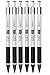 Zebra M-301 Stainless Steel Mechanical Pencil, 0.5mm Point Size, Standard HB Lead, Black Grip, 6-Count