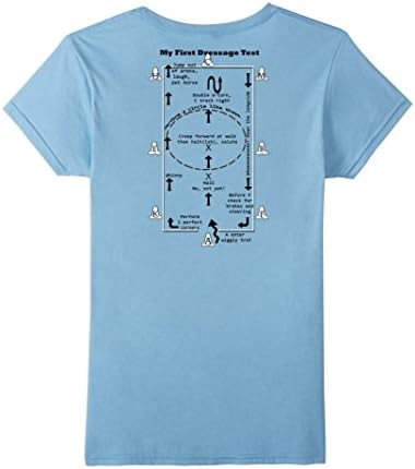 Womens My First Dressage Test T-Shirt Large Baby Blue