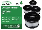 Dirt Devil F9 Vacuum HEPA Filter - 4 Pack - Similar to Dirt Devil Part # 3DJ0360000, 2DJ0360000 - Made by ZVac