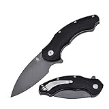 Kizer Cutlery Folding Pocket Knives Flipper Knife Liner Lock Black G10 Handles Tactical EDC Knife,Kizer Matt Degnan Roach V4477A1