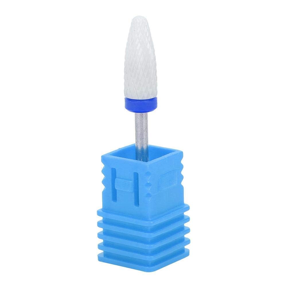 Ceramic Nail Drill Bit Cone Shape Professional Grinding Head for Nail Art Manicure Polishing Tools Blue