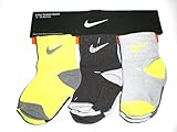Nike Baby Boys Socks Neon/Grey 6 Pairs, Size 6-12 Months