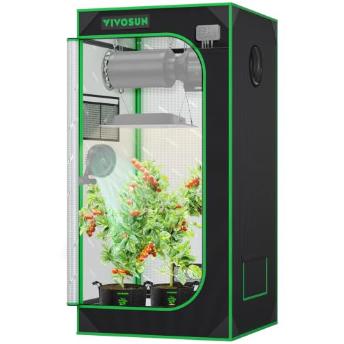 VIVOSUN Growzelt 60x60x120cm mit Reflektierende Mylar für Indoor-Anbauzelt