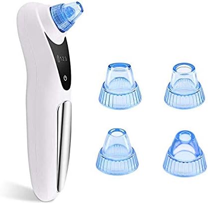 Blackhead Remover Vacuum Suction Facial Pore Cleaner Electric Acne Comedone Extractor Kit with 4 replaceable Head for Women and Men Black Heads Extraction