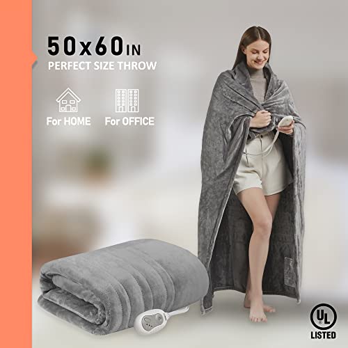 Heated Blanket, Machine Washable Extremely Soft and Comfortable