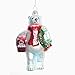 Kurt Adler CC4162 Glass Coca-Cola Bear Ornament with Wreath and Cooler, 4.5